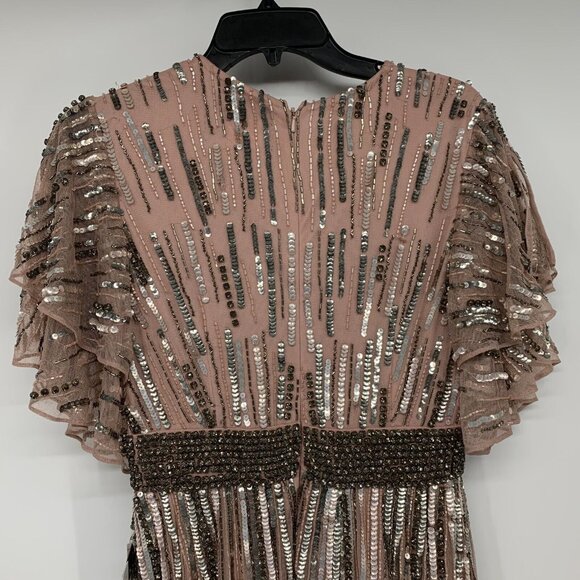 Mac Duggal Dress 93582 Embellished Full Length Layered Sleeve Gown - Picture 12 of 15